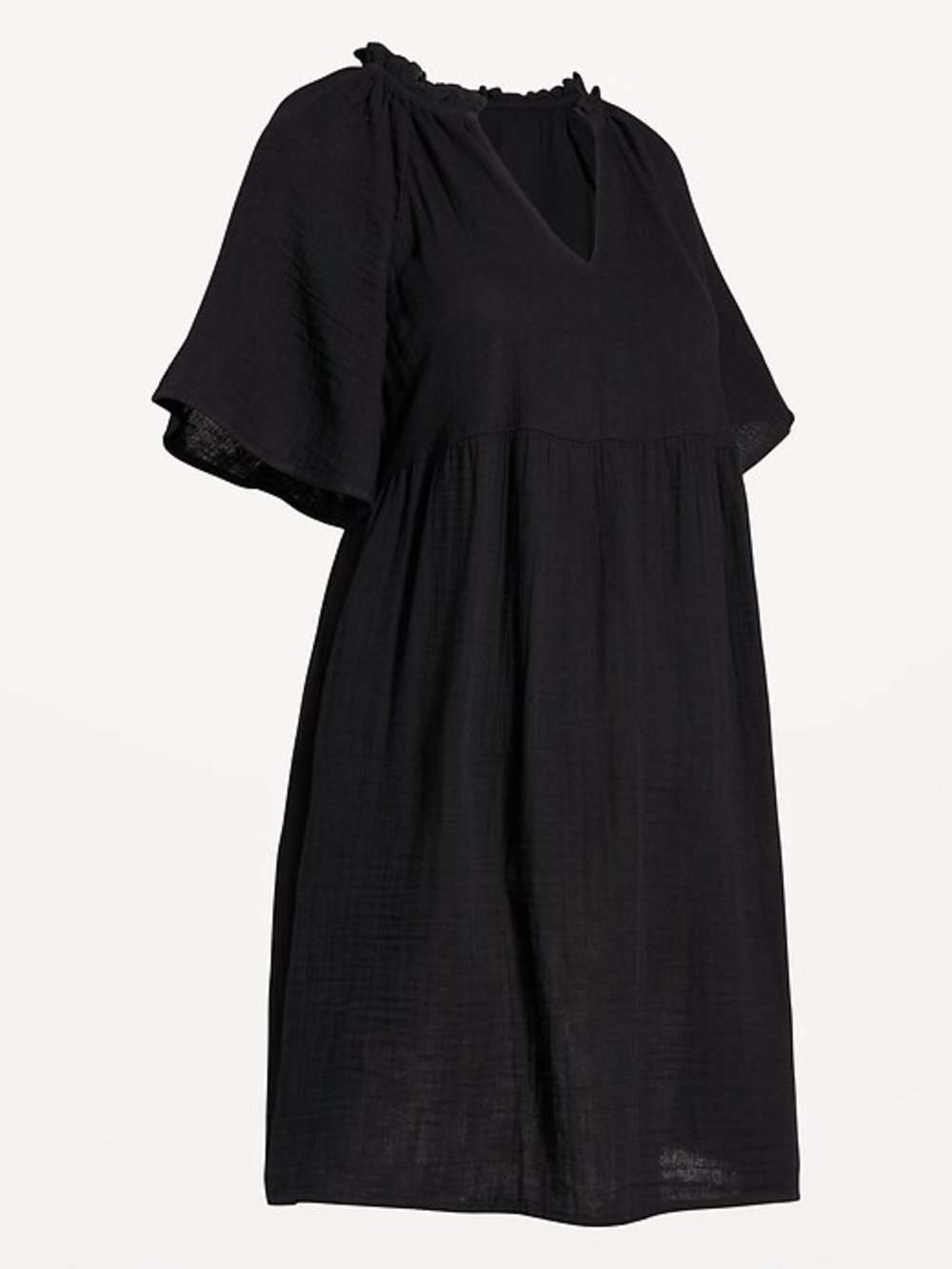 NWT Old Navy Maternity Crinkle Gauze Black Dress - Size Small